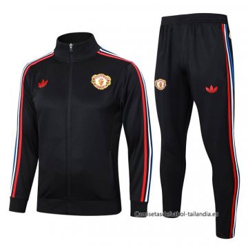 Chandal de Chaqueta del Manchester United Nino 2024-2025 Negro Chandal de Chaqueta del Manchester United Nino 2024-2025 Negro