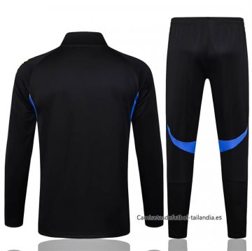 Chandal de Chaqueta del Manchester United Nino 2025-2026 Negro Amarillo