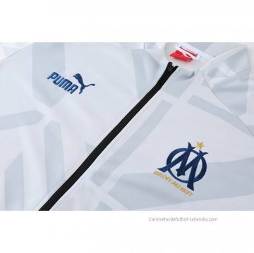 Chandal de Chaqueta del Olympique Marsella 2022-2023 Blanco