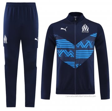 Chandal de Chaqueta del Olympique Marsella 2022-2023 Azul Chandal de Chaqueta del Olympique Marsella 2022-2023 Azul