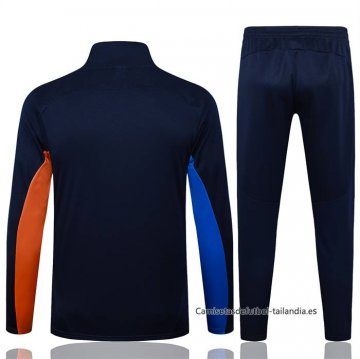 Chandal de Chaqueta del Olympique Marsella 2024-2025 Azul Naranja