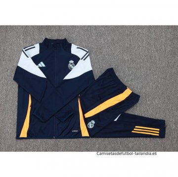 Chandal de Chaqueta del Real Madrid Nino 2024-2025 Azul Oscuro