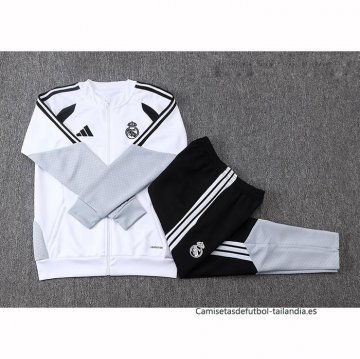 Chandal de Chaqueta del Real Madrid Nino 2026-2027 Blanco