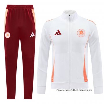 Chandal de Chaqueta del Roma 2024-2025 Blanco Chandal de Chaqueta del Roma 2024-2025 Blanco