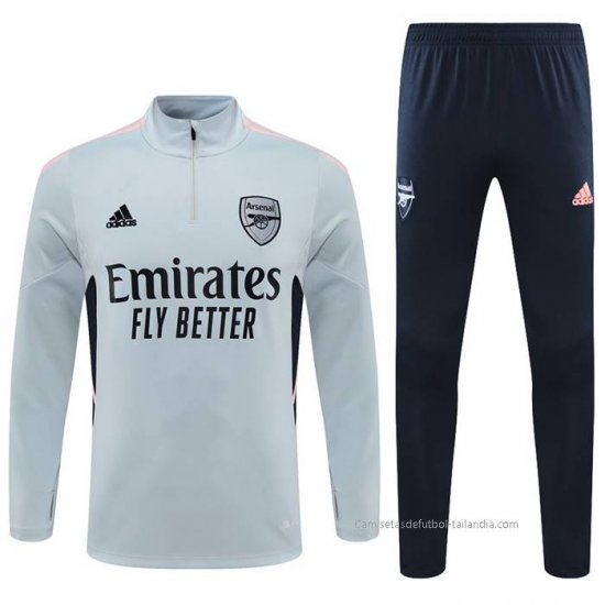Chandal de Sudadera del Arsenal 2022-2023 Gris - Haga un click en la imagen para cerrar