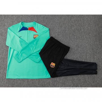 Chandal de Sudadera del Barcelona 2023-2024 Verde Claro