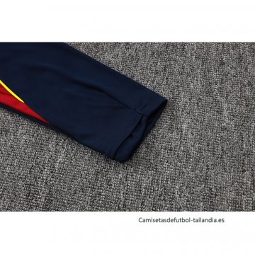 Chandal de Sudadera del Barcelona Nino 2026-2027 Azul Rojo