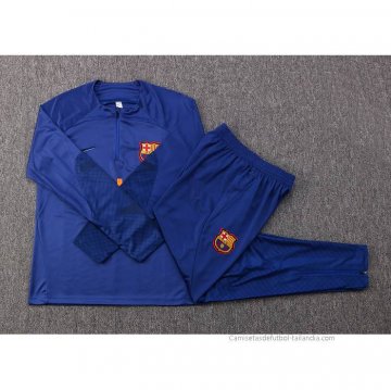 Chandal de Sudadera del Barcelona Nino 2022-2023 Azul