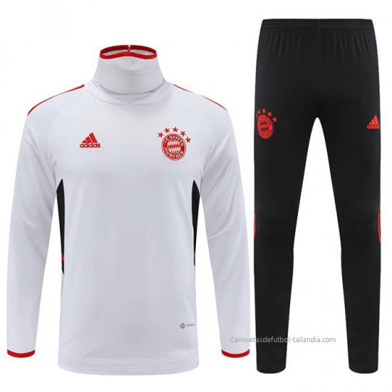 Chandal de Sudadera del Bayern Munich 2022 Blanco - Haga un click en la imagen para cerrar