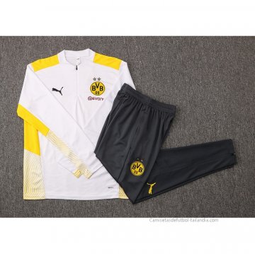 Chandal de Sudadera del Borussia Dortmund 2021-2022 Blanco