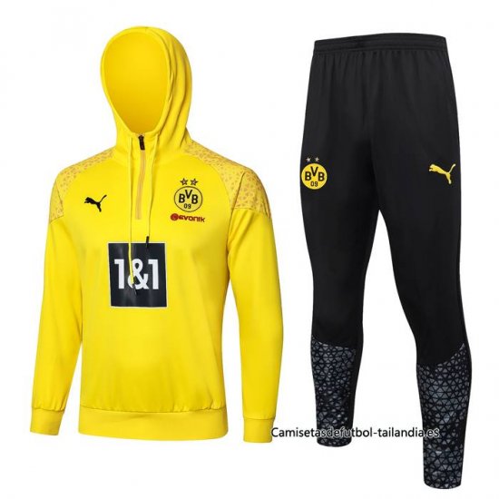 Chandal de Sudadera del Borussia Dortmund 2023-2024 Amarillo y Negro - Haga un click en la imagen para cerrar