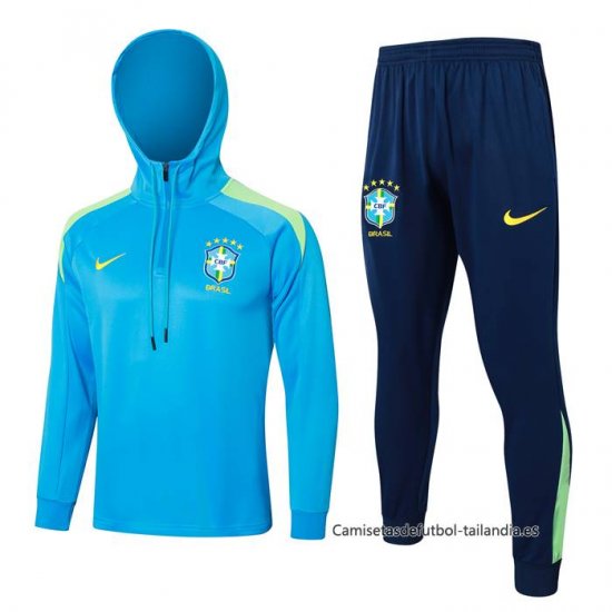 Chandal de Sudadera del Brasil 2024-2025 Azul - Haga un click en la imagen para cerrar