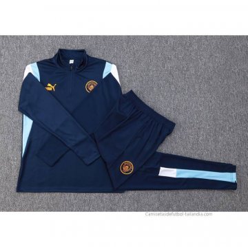 Chandal de Sudadera del Manchester City 2023-2024 Azul Oscuro