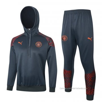 Chandal de Sudadera del Manchester City 2023-2024 Gris Chandal de Sudadera del Manchester City 2023-2024 Gris