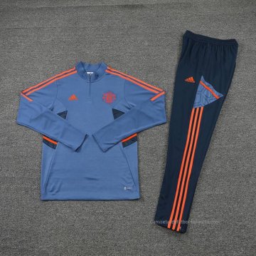 Chandal de Sudadera del Manchester United 2022-2023 Azul