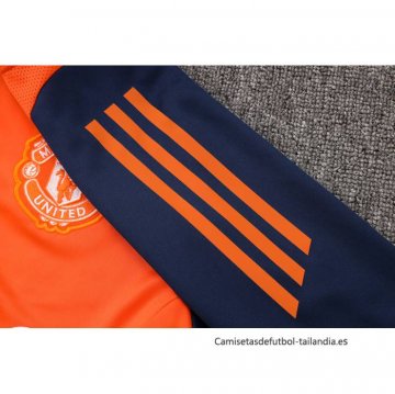 Chandal de Sudadera del Manchester United 2024-2025 Naranja