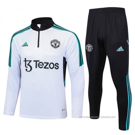 Chandal de Sudadera del Manchester United Nino 2023-2024 Blanco - Haga un click en la imagen para cerrar