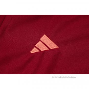 Chandal de Sudadera del Manchester United Nino 2023-2024 Rojo Oscuro