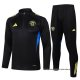 Chandal de Sudadera del Manchester United Nino 2025-2026 Negro Amarillo