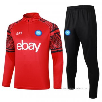 Chandal de Sudadera del Napoli 2023-2024 Rojo Chandal de Sudadera del Napoli 2023-2024 Rojo