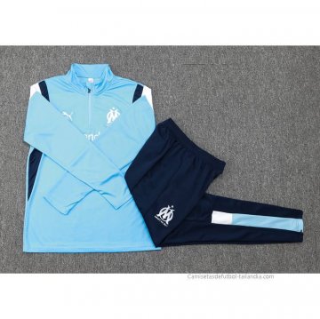 Chandal de Sudadera del Olympique Marsella 2023-2024 Azul Claro