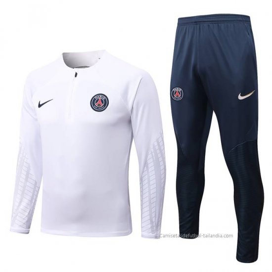 Chandal de Sudadera del Paris Saint-Germain Nino 2022-2023 Blanco - Haga un click en la imagen para cerrar
