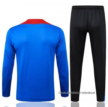 Chandal de Sudadera del Paris Saint-Germain Nino 2025-2026 Azul Rojo