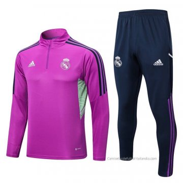 Chandal de Sudadera del Real Madrid 2022-2023 Purpura Chandal de Sudadera del Real Madrid 2022-2023 Purpura