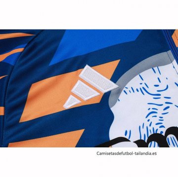 Chandal de Sudadera del Real Madrid 2025-2026 Azul Blanco
