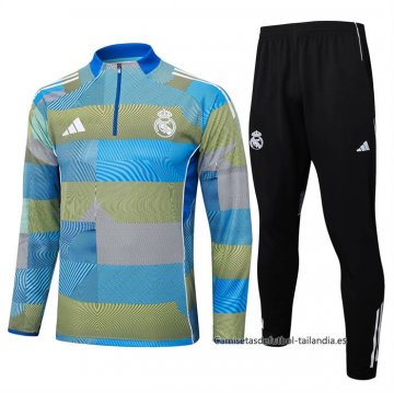 Chandal de Sudadera del Real Madrid 2025-2026 Azul Verde Chandal de Sudadera del Real Madrid 2025-2026 Azul Verde