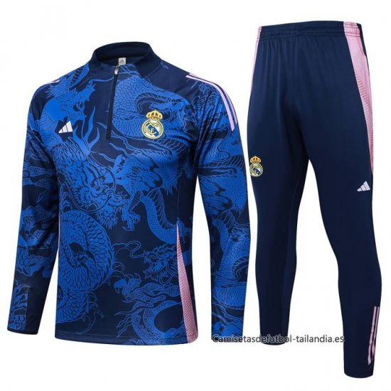 Chandal de Sudadera del Real Madrid Dragon 2024-2025 Azul - Haga un click en la imagen para cerrar