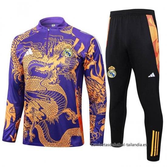 Chandal de Sudadera del Real Madrid Dragon 2024-2025 Purpura - Haga un click en la imagen para cerrar