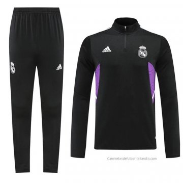 Chandal de Sudadera del Real Madrid Nino 2022-2023 Negro Chandal de Sudadera del Real Madrid Nino 2022-2023 Negro