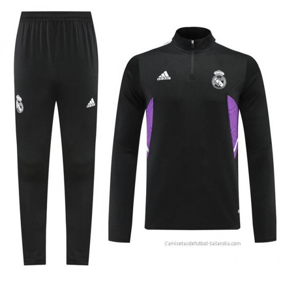 Chandal de Sudadera del Real Madrid Nino 2022-2023 Negro - Haga un click en la imagen para cerrar