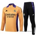 Chandal de Sudadera del Real Madrid Nino 2024-2025 Amarillo