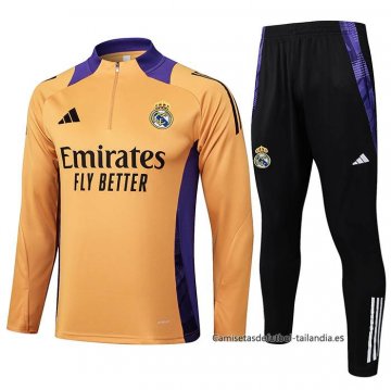 Chandal de Sudadera del Real Madrid Nino 2024-2025 Amarillo Chandal de Sudadera del Real Madrid Nino 2024-2025 Amarillo