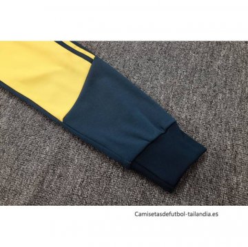 Chandal de Sudadera del Real Madrid Nino 2024-2025 Blanco Amarillo