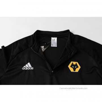 Chandal de Sudadera del Wolves 2021-2022 Negro