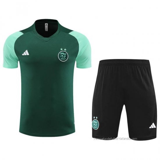 Chandal del Argelia Manga Corta 2023-2024 Verde - Pantalon Corto - Haga un click en la imagen para cerrar