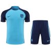 Chandal del Atletico Madrid Manga Corta 2022-2023 Azul - Pantalon Corto Chandal del Atletico Madrid Manga Corta 2022-2023 Azul - Pantalon Corto