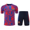 Chandal del Barcelona Manga Corta 2022-2023 Rojo y Azul - Pantalon Corto Chandal del Barcelona Manga Corta 2022-2023 Rojo y Azul - Pantalon Corto