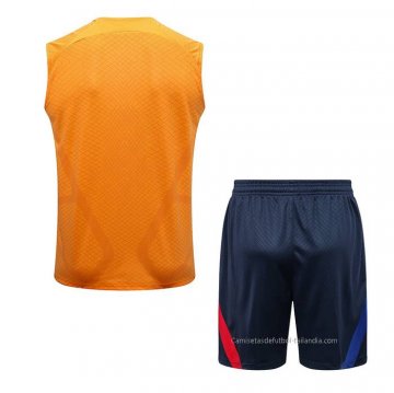 Chandal del Barcelona Sin Mangas 2022-2023 Naranja
