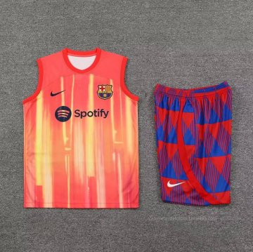 Chandal del Barcelona Sin Mangas 2023-2024 Naranja