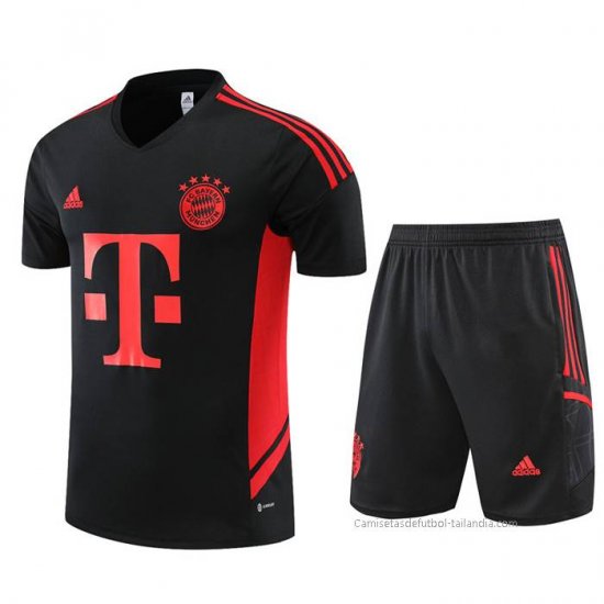Chandal del Bayern Munich Manga Corta 2022-2023 Negro - Pantalon Corto - Haga un click en la imagen para cerrar