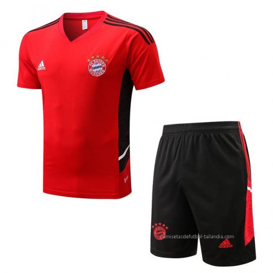 Chandal del Bayern Munich Manga Corta 2022-2023 Rojo - Pantalon Corto - Haga un click en la imagen para cerrar