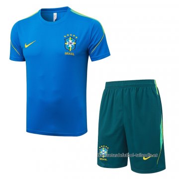 Chandal del Brasil Manga Corta 2026-2027 Azul - Pantalon Corto Chandal del Brasil Manga Corta 2026-2027 Azul - Pantalon Corto
