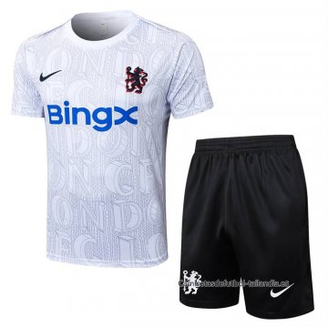 Chandal del Chelsea Manga Corta 2025-2026 Blanco - Pantalon Corto Chandal del Chelsea Manga Corta 2025-2026 Blanco - Pantalon Corto