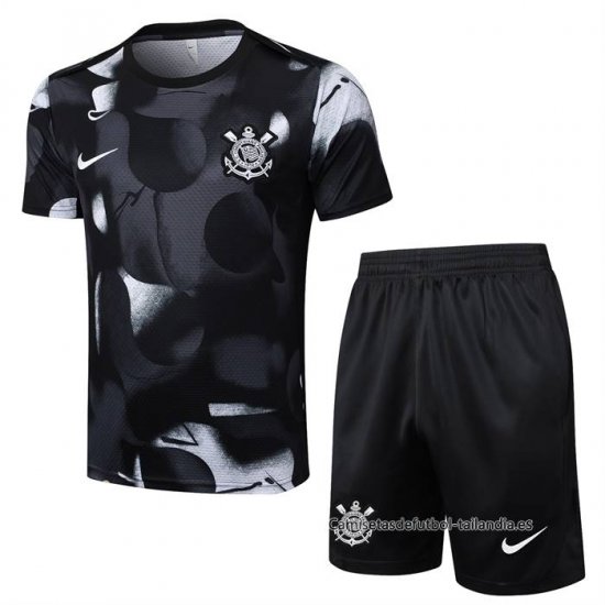 Chandal del Corinthians Manga Corta 2025-2026 Negro - Pantalon Corto - Haga un click en la imagen para cerrar