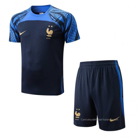 Chandal del Francia Manga Corta 2022-2023 Azul - Pantalon Corto - Haga un click en la imagen para cerrar