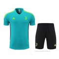Chandal del Juventus Manga Corta 2022-2023 Azul y Verde - Pantalon Corto